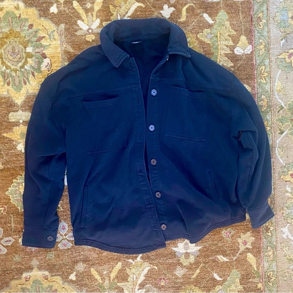 Pacsun Navy Oversized Button Down - Picture 1 of 4
